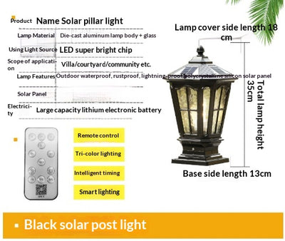 Lámpara Solar para Pilares y Portones - Luz LED Exterior Impermeable - Image 6