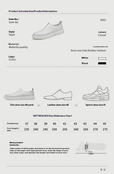 Zapatos Blancos Cómodos para Hombre Talla Grande - Image 5