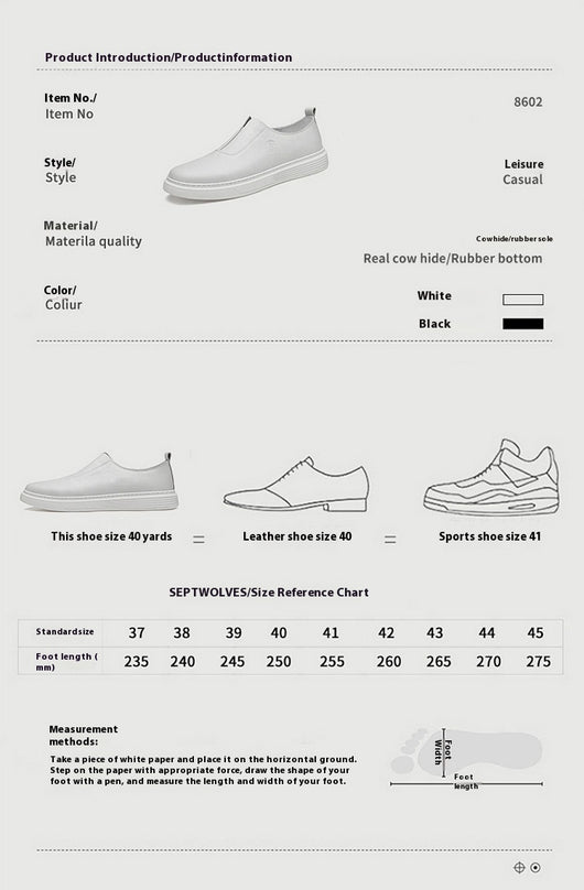 Zapatos Blancos Cómodos para Hombre Talla Grande - Image 5