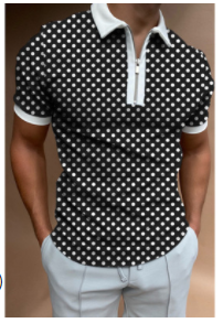 Polo con Cierre y Cuadros para Hombre - Image 2