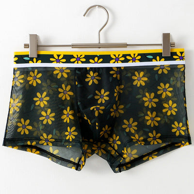 Ropa Interior Masculina de Malla Transparente con Estampado Floral - Image 4