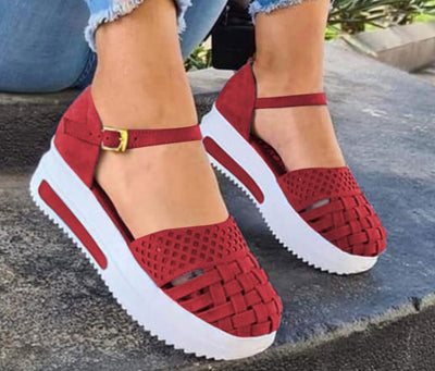 Zapatos Talla Grande Primavera Verano con Suela Gruesa y Diseño Hueco - Image 9