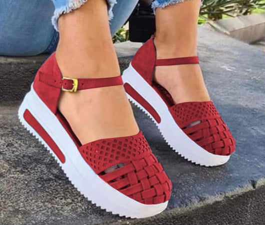 Zapatos Talla Grande Primavera Verano con Suela Gruesa y Diseño Hueco - Image 9