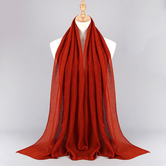 Pañuelo Plisado de Algodón Twill para Mujer - Versátil y Elegante - Image 14