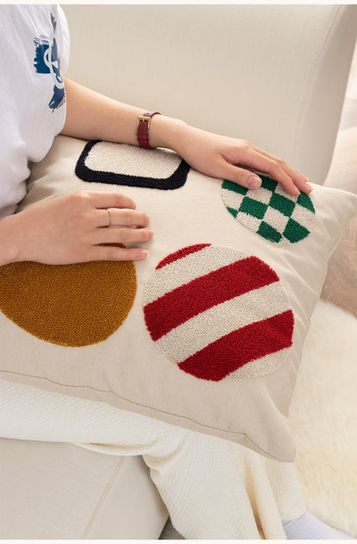 Funda de Almohada Lienzo Lavado con Diseño Geométrico Nórdico - Image 12