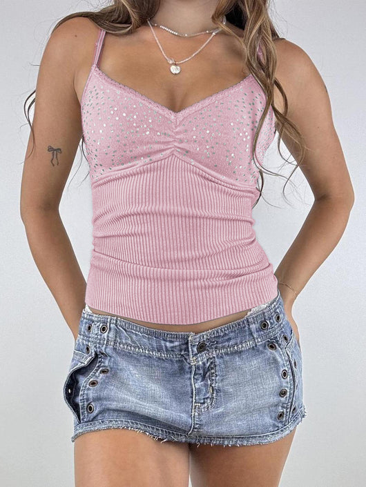 Chaleco Ajustado de Color Liso con Estilo Temperamento Sexy - Image 12
