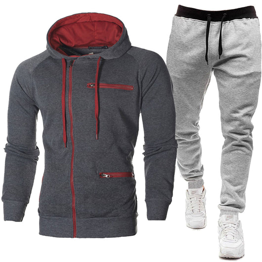 Sudadera con Capucha Jacquard Deportiva para Hombre - Cardigan Fleece Casual - Image 12