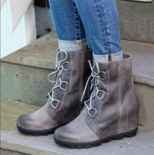 Botas Martin de Encaje con Combinación de Colores para Mujer - Image 10