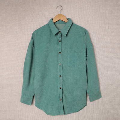 Camisa de Pana para Mujer con Solapa y Bolsillos - Image 8