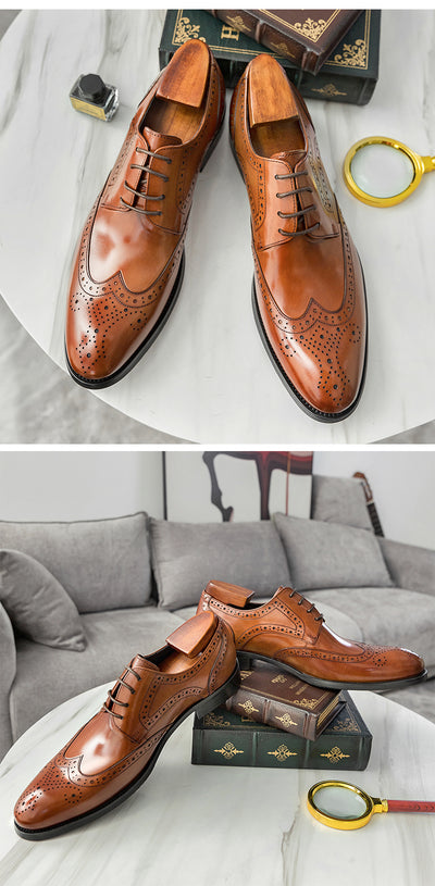 Zapatos Oxford Punta Fina de Cuero Artesanal para Hombre - Image 14