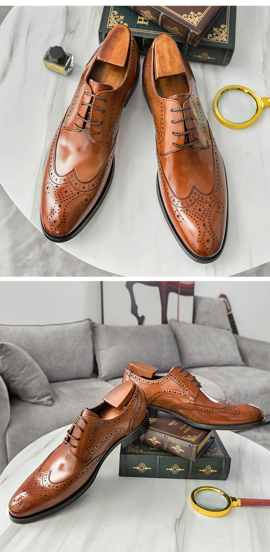 Zapatos Oxford Punta Fina de Cuero Artesanal para Hombre - Image 14