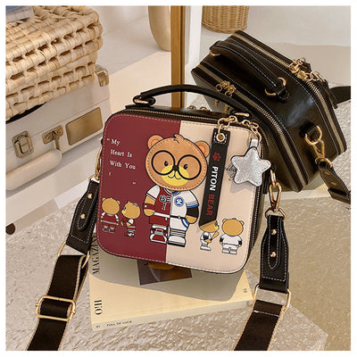 Bolsa Cuadrada Portátil con Osito de Dibujos Animados - Image 14