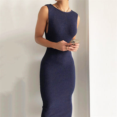 Vestido Asimétrico Elegante de Espalda Abierta con Ajuste Ceñido - Image 13