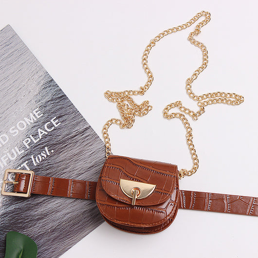 Cinturón con Bolsa Pequeña Estilo Moderno Diseño Cóncavo para Mujer - Image 12
