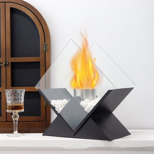 Calefactor de Fuego Portátil para Interiores y Exteriores con Diseño Moderno