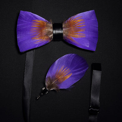 Broche Moño de Plumas para Padrino - Flor de Solapa Elegante - Image 22