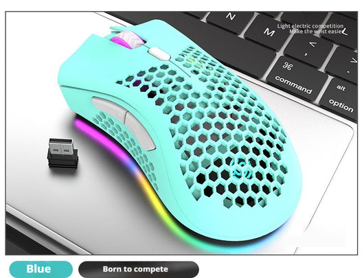 Ratón Inalámbrico Gaming con Diseño Hueco y Carga Luminosa - Image 11