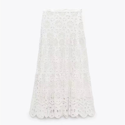 Traje Falda Camisa con Solapa Calada Elegante - Image 7