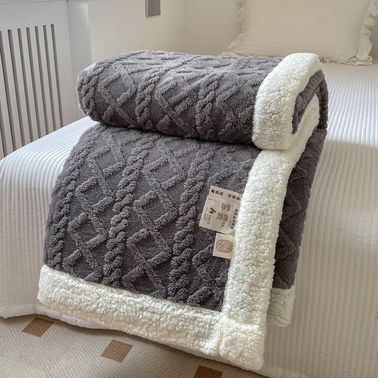 Manta Berber Jacquard de Doble Grosor - Calidez y Confort Premium