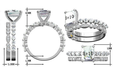Anillo de Plata 925 con Diamante Cuadrado de Alto Carbono - Image 6