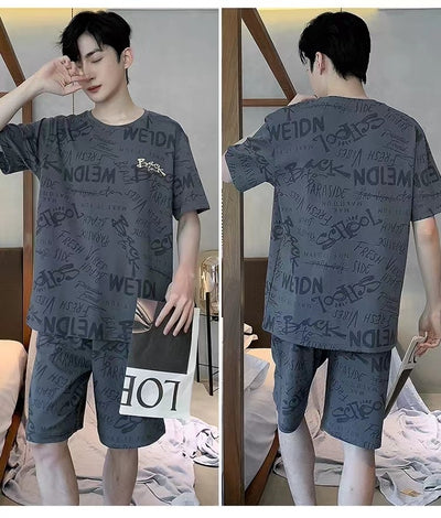 Conjunto Veraniego Hombre Estilo Coreano Manga Corta Holgado - Image 27