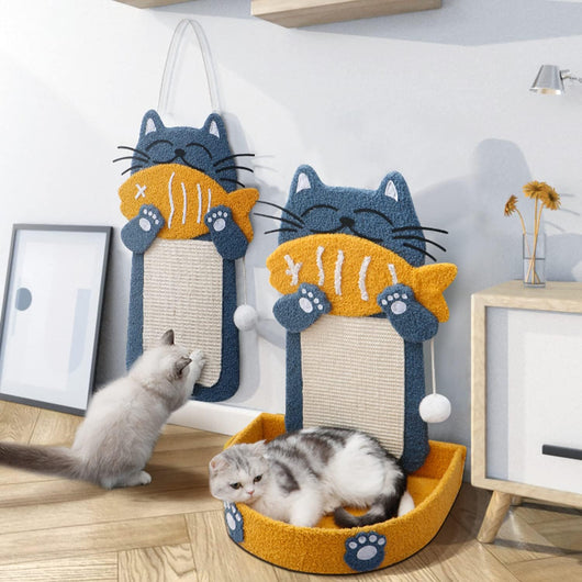 Rascador de Sisal para Gatos con Pelota Colgante y Cama Integrada - Image 8