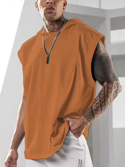 Chaleco Deportivo Holgado sin Mangas con Capucha para Hombre - Image 17