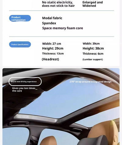 Cojín Lumbar Viscoelástico para Auto con Soporte Cervical - Image 13