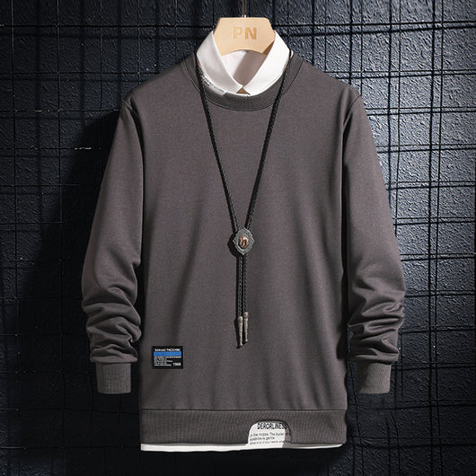 Suéter Casual Slim Fit Primavera Otoño - Colores Lisos Modernos - Image 3