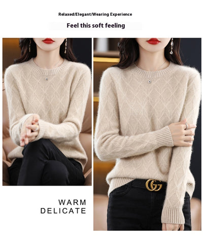 Suéter Jacquard Grueso para Mujer - Abrigo Cálido Otoño Invierno - Image 18
