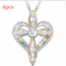Fashion Love Heart Shaped Cross Pendant Love heart shaped cross 6PCS