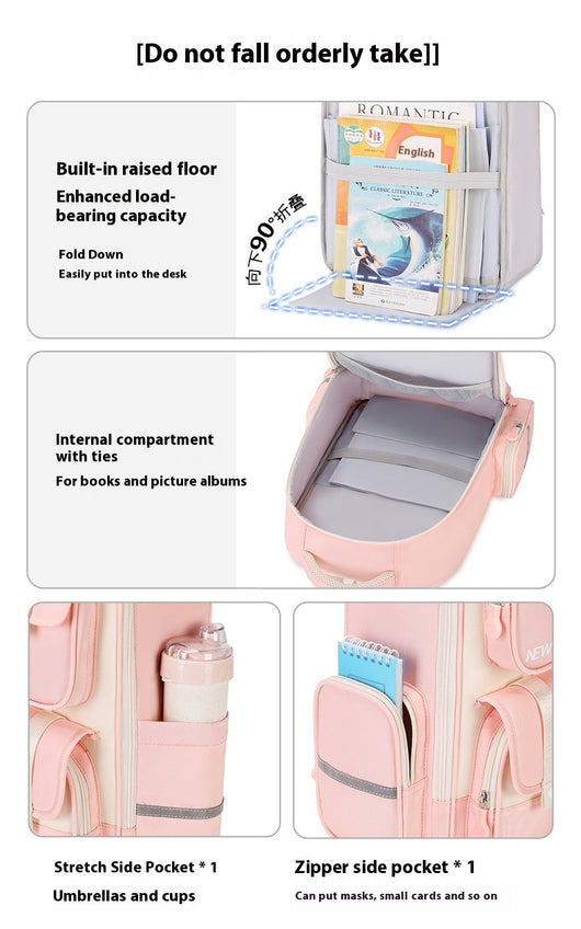 Mochila Escolar Ergonómica de Protección Espinal con Múltiples Compartimentos - Image 16
