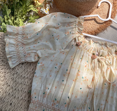 Vestido Floral Francés Cintura Alta con Lazada - Image 7