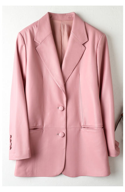 Blazer Ejecutivo de Piel de Oveja para Mujer - Image 18