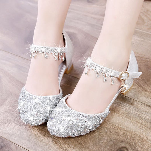 Zapatos de Cristal para Niñas - Tacones Elegantes Infantiles - Image 8