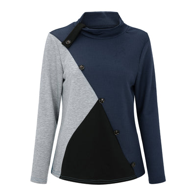 Polera Cuello Alto de Algodón Tejido - Cuello Redondo Sweetheart - Image 10