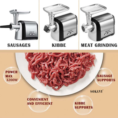 Moledor de Carne Eléctrico Automático de Acero Inoxidable - Image 3