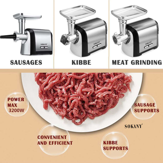 Moledor de Carne Eléctrico Automático de Acero Inoxidable - Image 3