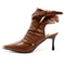 Sandalias Stiletto Punta Afilada con Detalle Metálico
