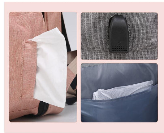 Mochila Maternal Multifuncional con Red Antimosquitos, Capacidad Grande y Cuna Plegable - Image 22