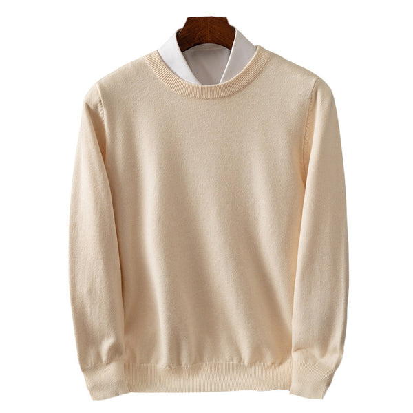 Suéter Holgado de Cuello Redondo para Hombre - Manga Larga Casual y Profesional