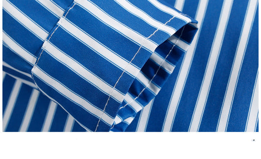 Camisa Holgada a Rayas de Manga Larga para Hombre - Image 7