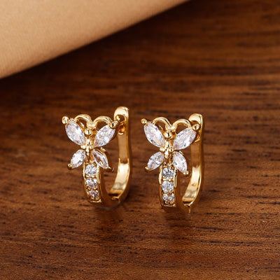 Aretes Mariposa Estilo Vintage Pastel con Circones Incrustados - Image 18
