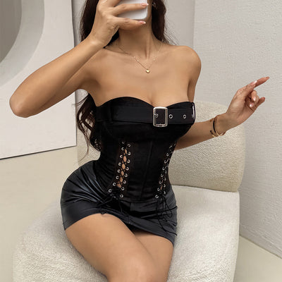 Top Bustier Cruzado con Tirantes Ajustables - Image 6