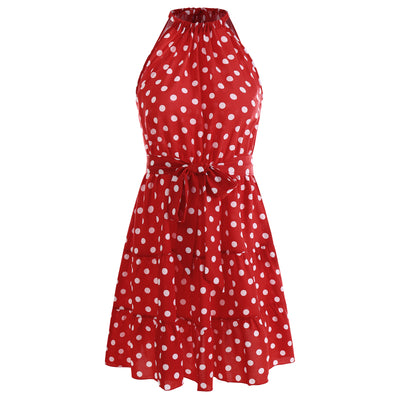 Vestido Elegante de Chifón con Lunares para Mujer - Image 38