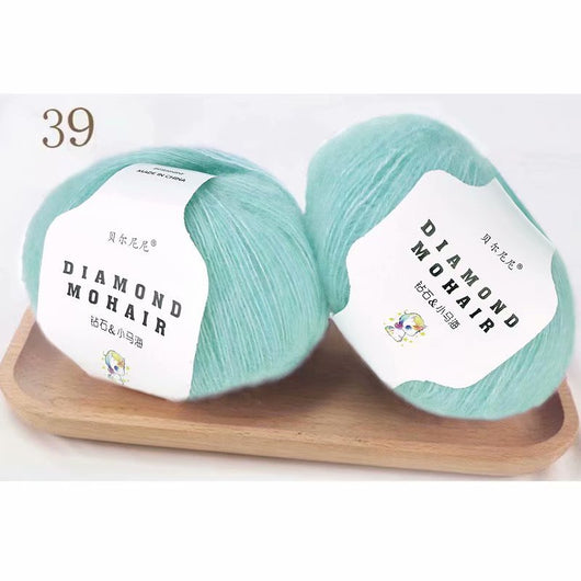 Bufanda Chal de Mohair Tejida a Mano Sudafricana Premium con Ovillo de Lana DIY - Image 37