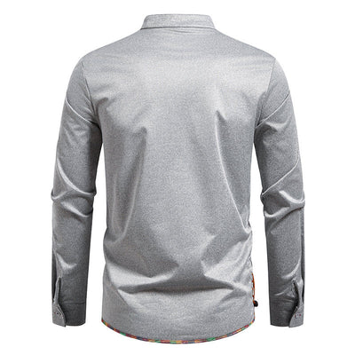 Camiseta Manga Larga con Cuello Alzado y Cordones para Hombre - Image 10