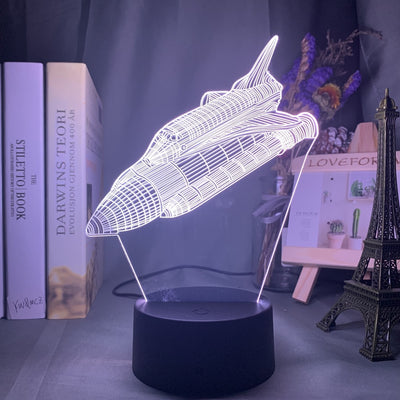 Lámpara 3D Holográfica Avión Personalizada - Luz Nocturna LED para Niños - Image 10