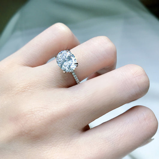Anillo de Plata 925 con Diamante Simulado Ovalado de 3 Quilates - Image 17
