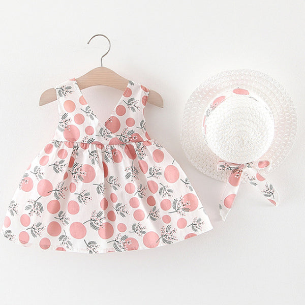 Conjunto de Falda y Blusa de Manga Corta para Niñas - Verano